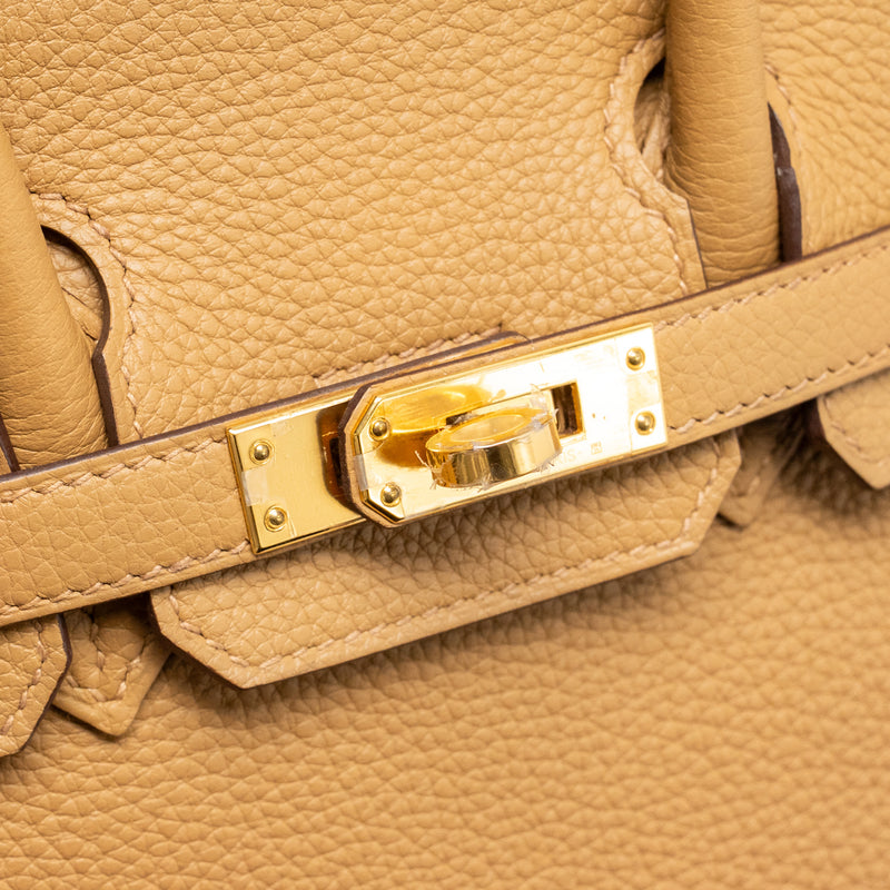 Hermes Birkin 25 Togo Biscuit GHW Stamp U