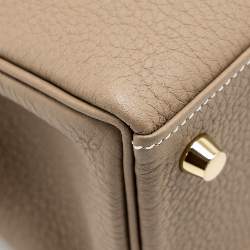Hermes Kelly 25 Retourne TOGO Etoupe GHW Stamp W