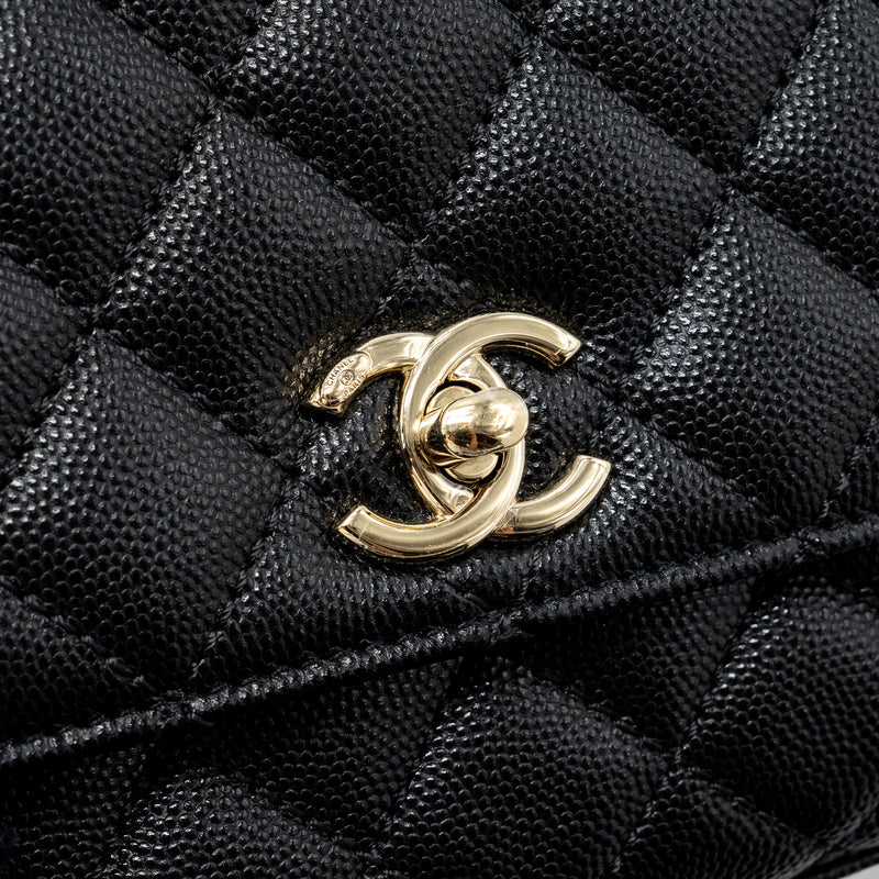 Chanel Coco Handle Extra Mini Caviar Black LGHW(Microchip)