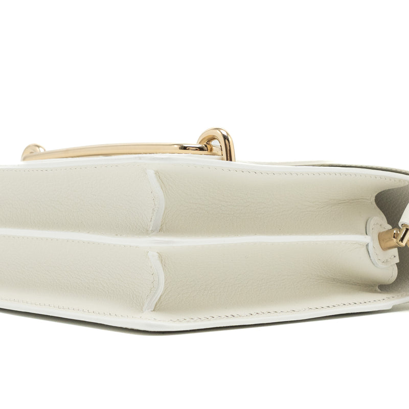 Hermes Mini Roulis Evercolor Blanc LGHW Stamp U