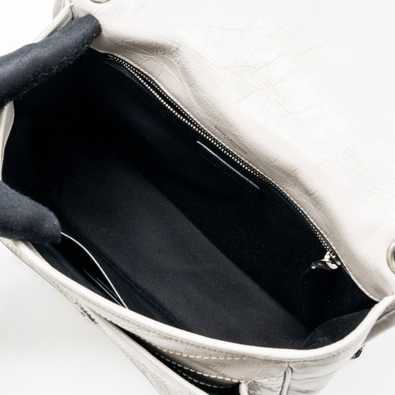 Saint Laurent Medium Niki Bag Calfskin Grey Ruthenium Hardware