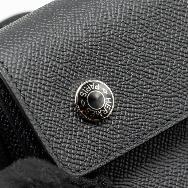 Hermes Hermesnap Epsom Black SHW Stamp K