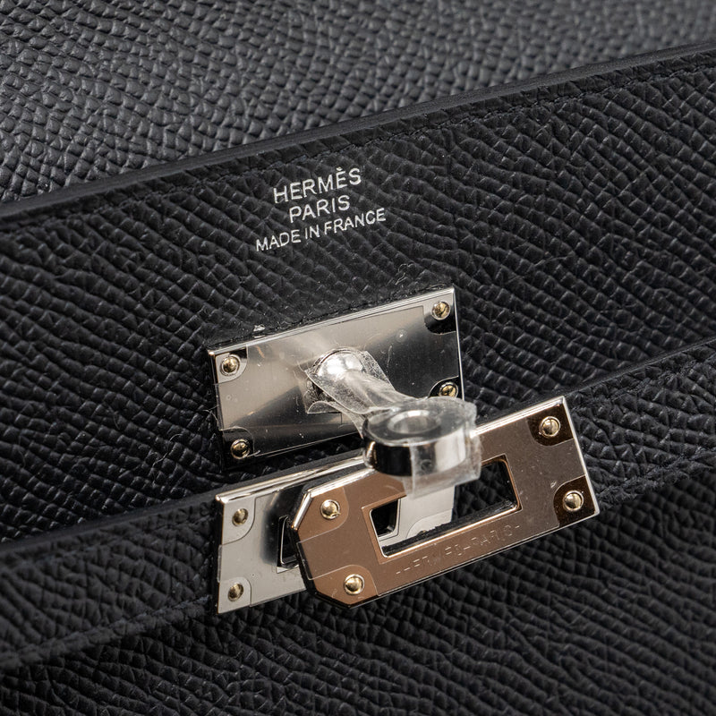 Hermes Kelly To Go Epsom Black SHW Stamp U