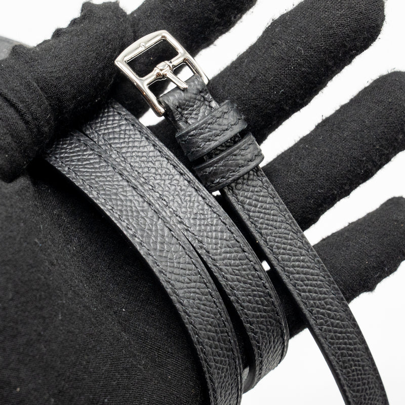 Hermes Hermesnap Epsom Black SHW Stamp K