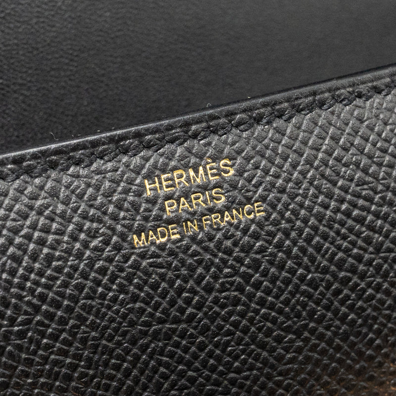 HERMES Constance Elan Epsom Black RGHW Stamp W