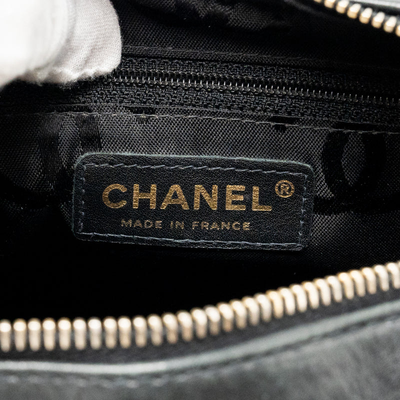 Chanel Vintage Wild Stitch Shoulder Bag Calfskin Black GHW