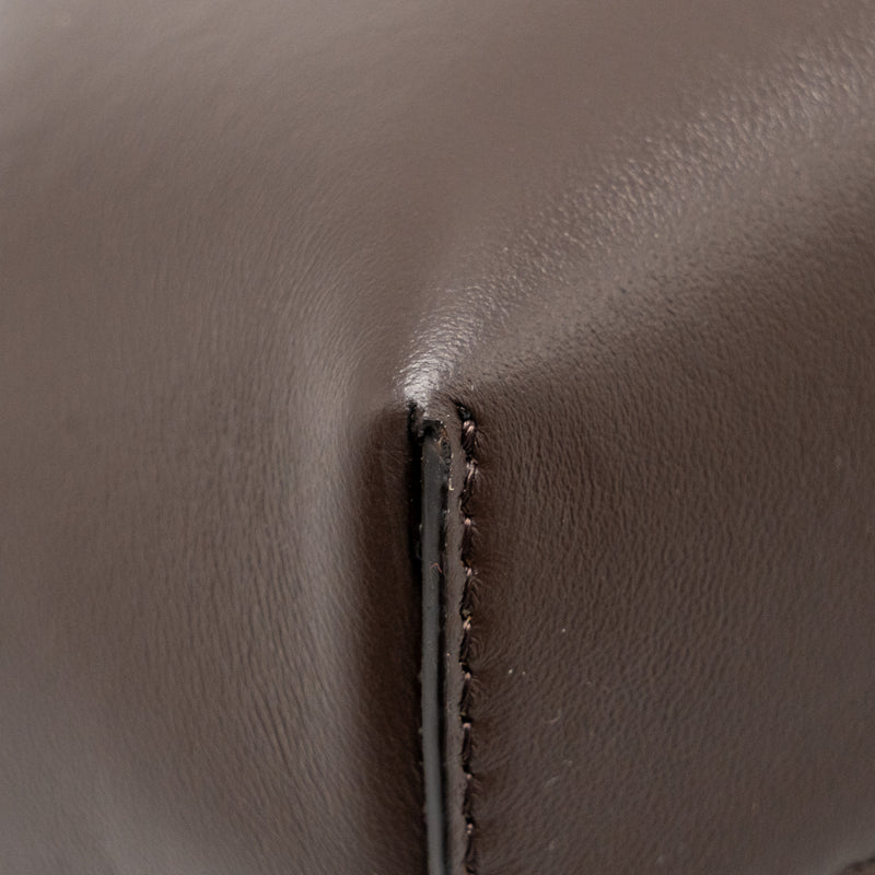 Fendi Small Fendi First Clutch Bag Nappa Brown GHW
