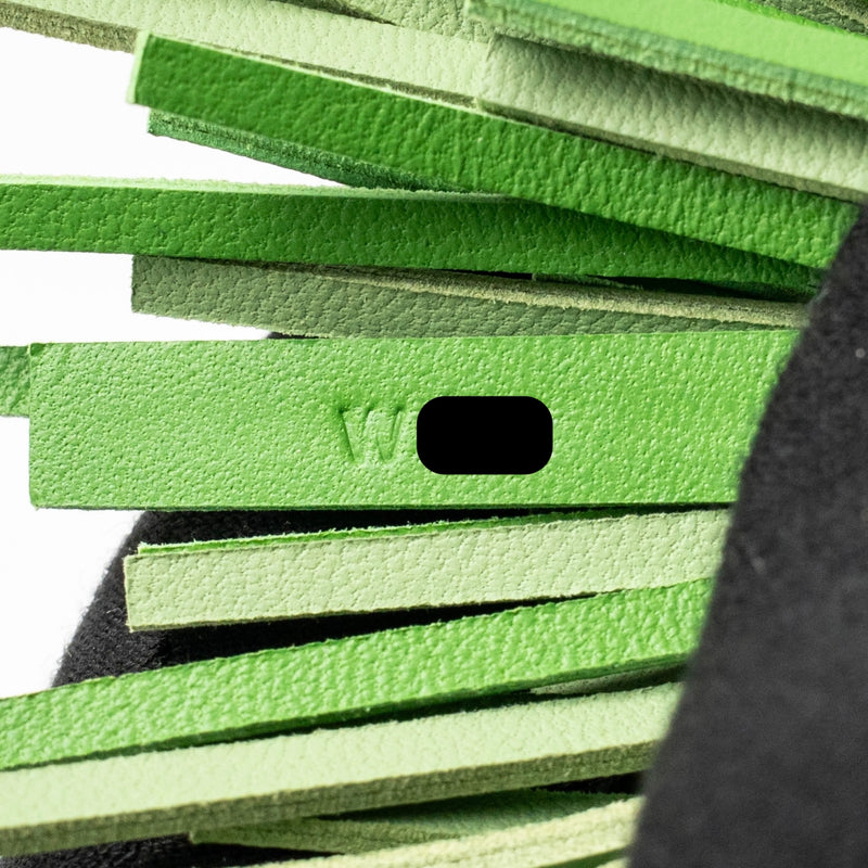 Hermes Chouette Bag Charm Milo Lambskin/Swift Calfskin Vert Yucca/Vert Criquet/Blue De France/Nata/Blanc Stamp W