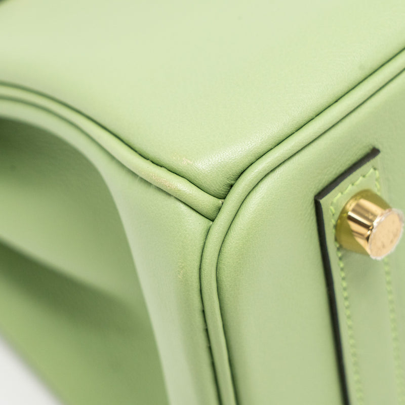 Hermes Birkin 25 Swift Vert Criquet GHW Stamp Y