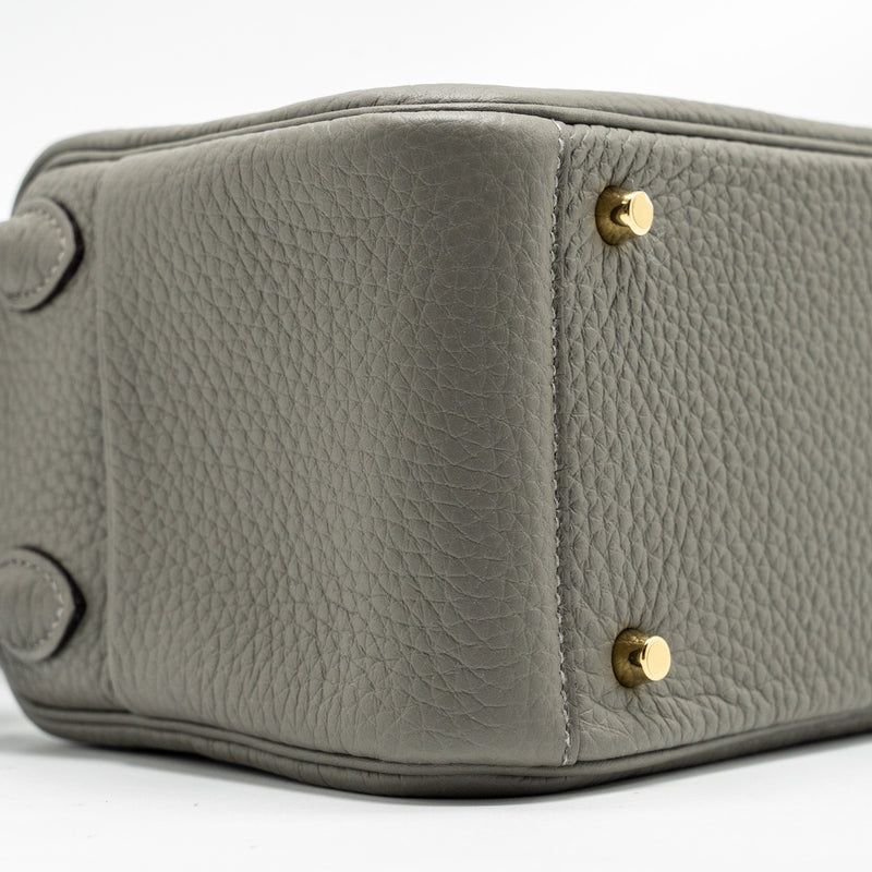Hermes Mini lindy Clemence Gris Meyer GHW Stamp U