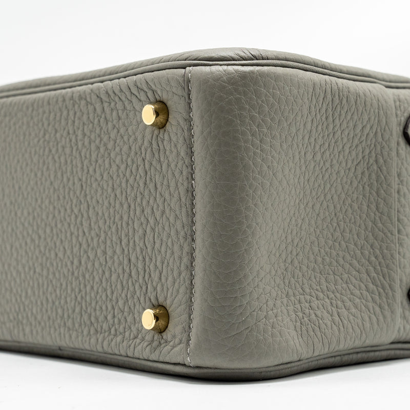 Hermes Mini lindy Clemence Gris Meyer GHW Stamp U
