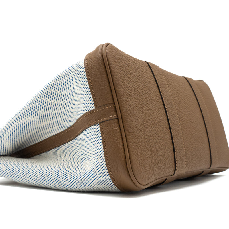 Hermes Garden Party 30 Negonda/Canvas Bleu Bill/Alezan SHW Stamp U