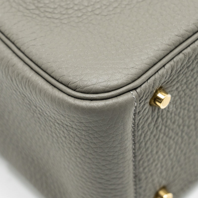 Hermes Mini lindy Clemence Gris Meyer GHW Stamp U