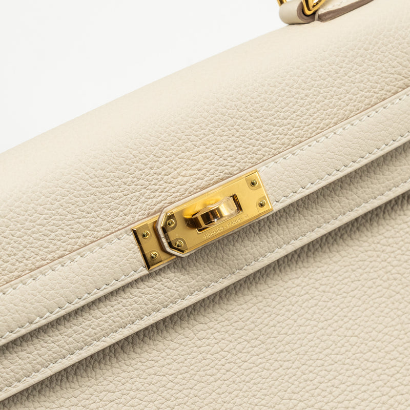 Hermes kelly 25 togo craie GHW stamp Z