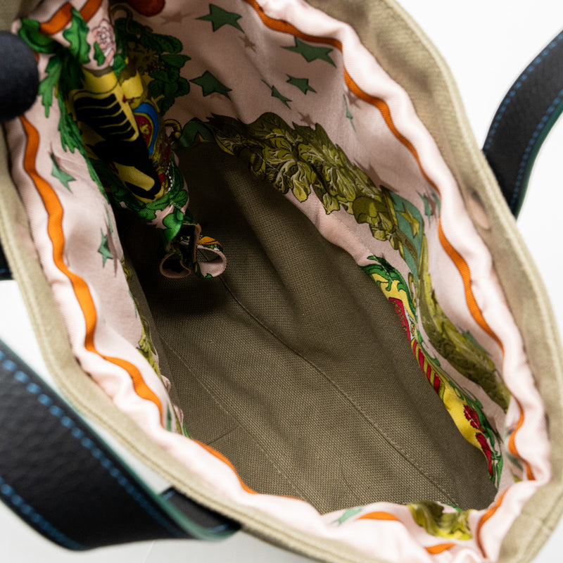 Hermes Petit Sac De Toile/Clemence Multicolour SHW