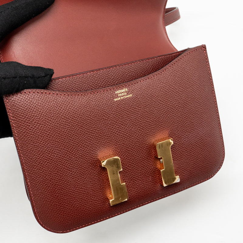 Hermes Constance Mini Epsom Rough H GHW Stamp W