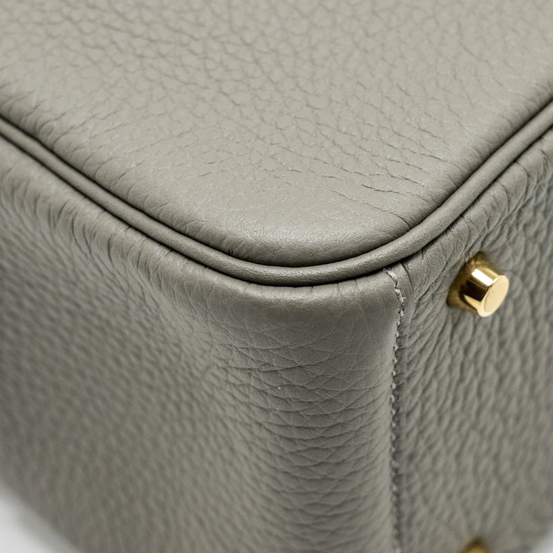 Hermes Mini lindy Clemence Gris Meyer GHW Stamp U