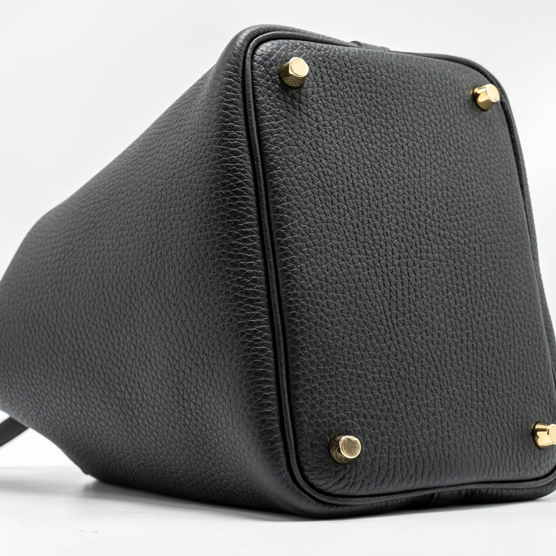 Hermes Picotin 18 Lock Bag Clemence Black GHW Stamp W