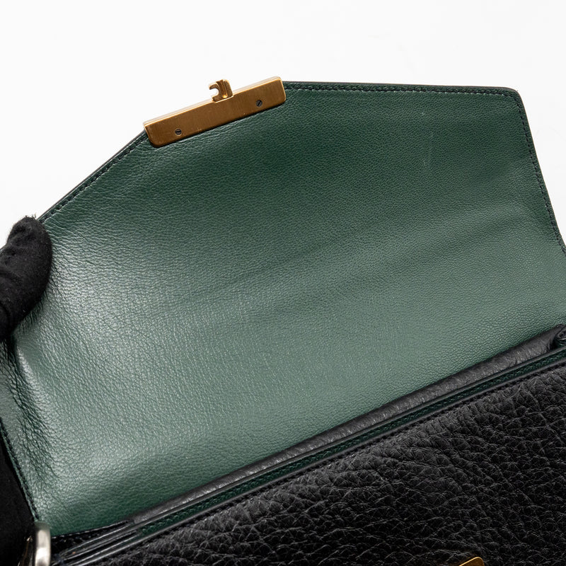 Prada Berlino Sound Bag Tweed/Calfskin Black/Brown/Green Multicolour Hardware