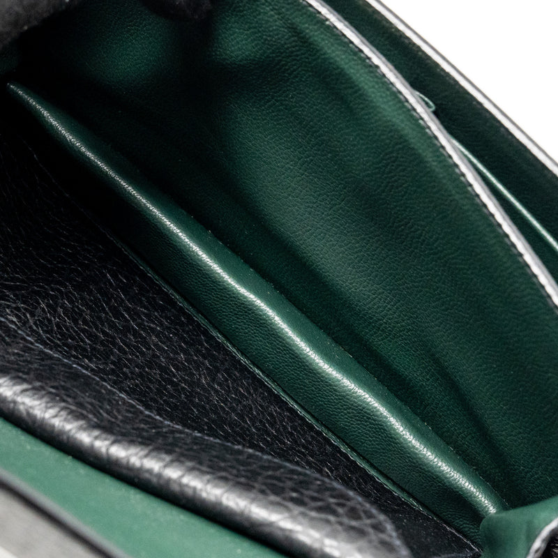 Prada Berlino Sound Bag Tweed/Calfskin Black/Brown/Green Multicolour Hardware