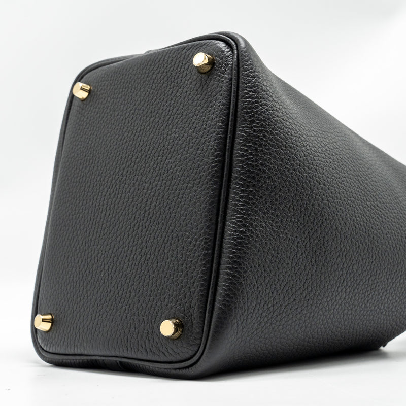 Hermes Picotin 18 Lock Bag Clemence Black GHW Stamp W