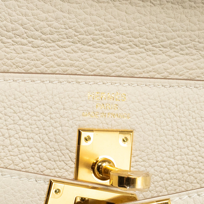 Hermes kelly 25 togo craie GHW stamp Z