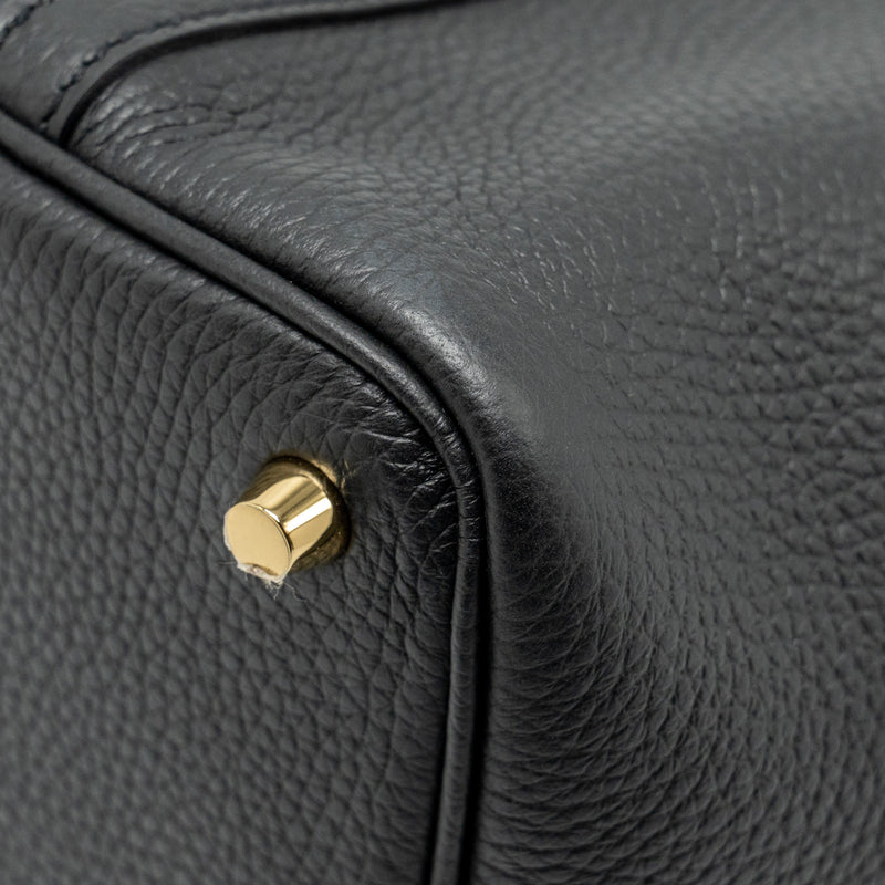 Hermes Picotin 18 Lock Bag Clemence Black GHW Stamp W