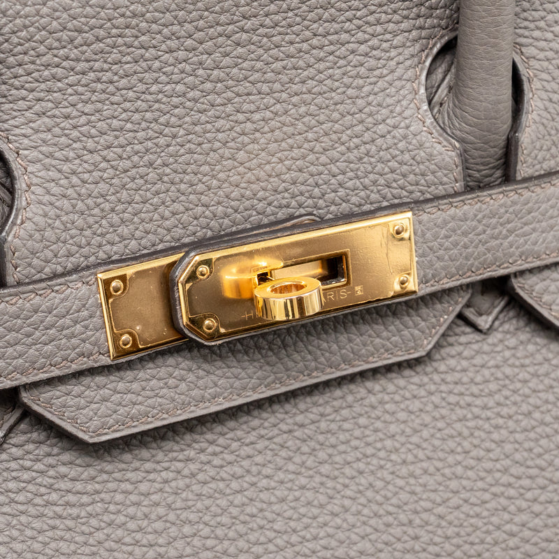 Hermes Birkin 30 Togo Gris Etain RGHW Stamp D