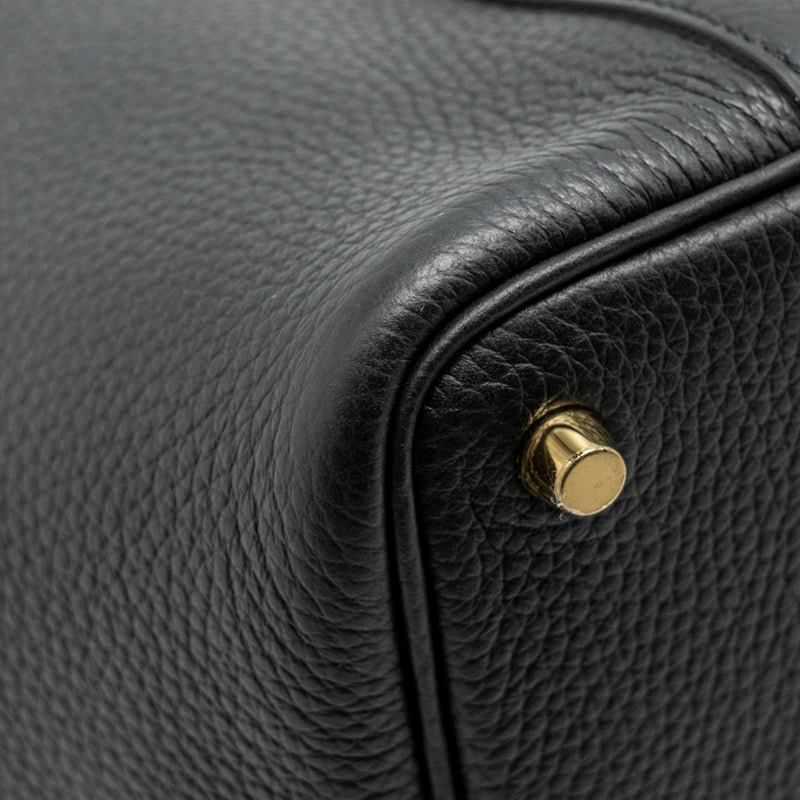 Hermes Picotin 18 Lock Bag Clemence Black GHW Stamp W