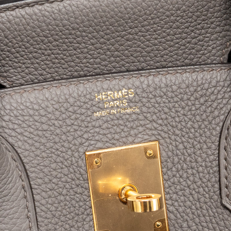 Hermes Birkin 30 Togo Gris Etain RGHW Stamp D