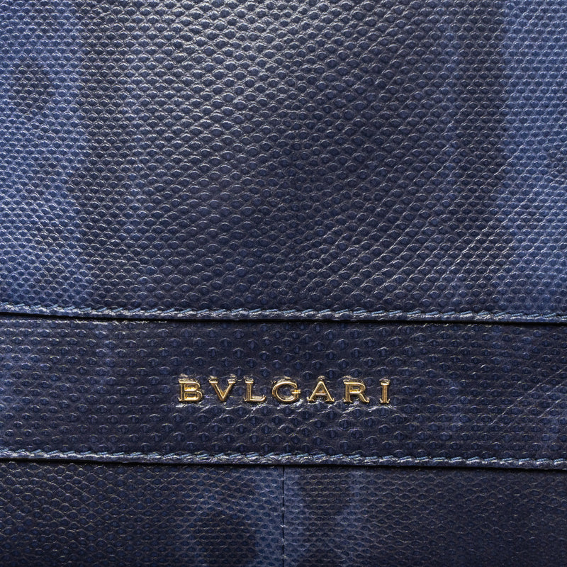 Bvlgari Serpenti Shoulder Bag Karung Skin Dark Purple LGHW