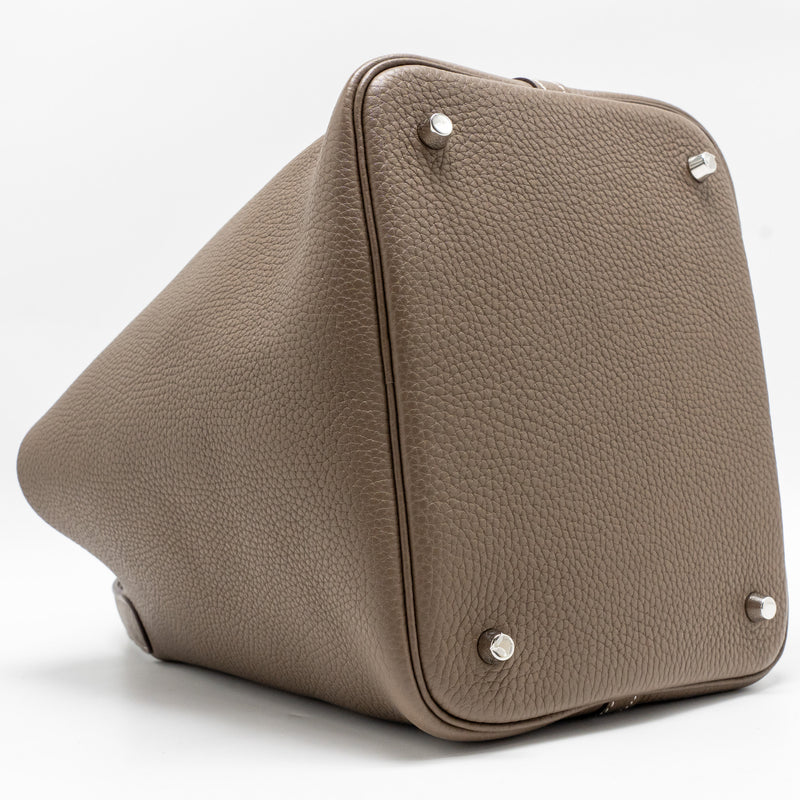 Hermes Picotin 22 Lock Bag Clemence Etoupe SHW Stamp D