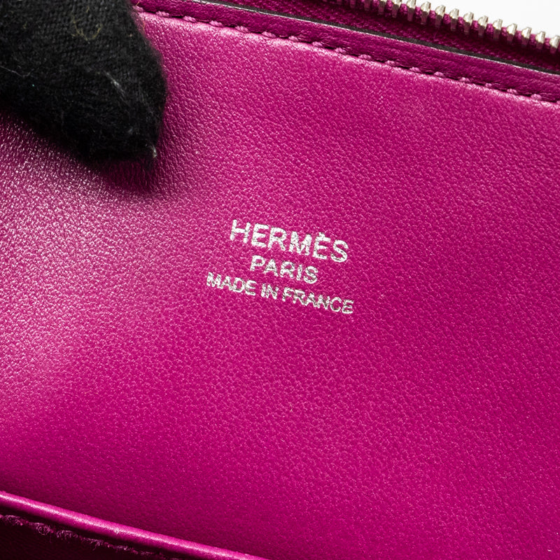 Hermes Mini Bolide Evercolor Rose Purple SHW Stamp C