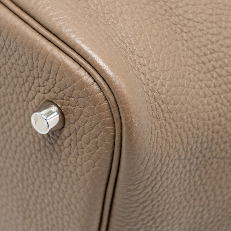 Hermes Picotin 22 Lock Bag Clemence Etoupe SHW Stamp D