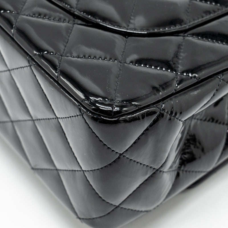 Chanel Jumbo Classic Double Flap Bag Patent Black SHW