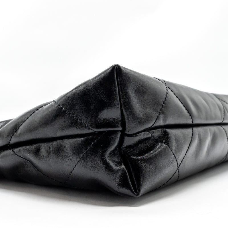 Chanel Small 22 Bag Shiny Calfskin BLACK GHW (Microchip)