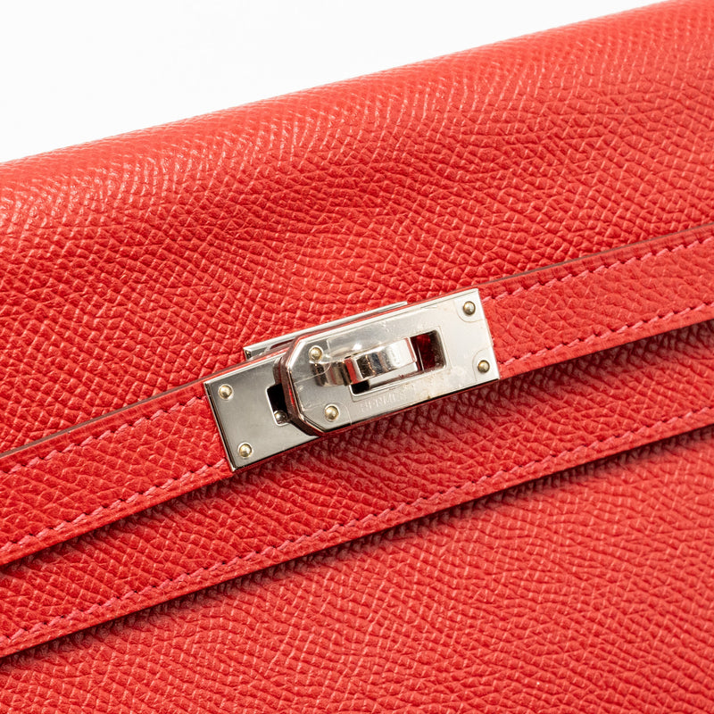 Hermes Kelly Long Wallet Epsom Red SHW