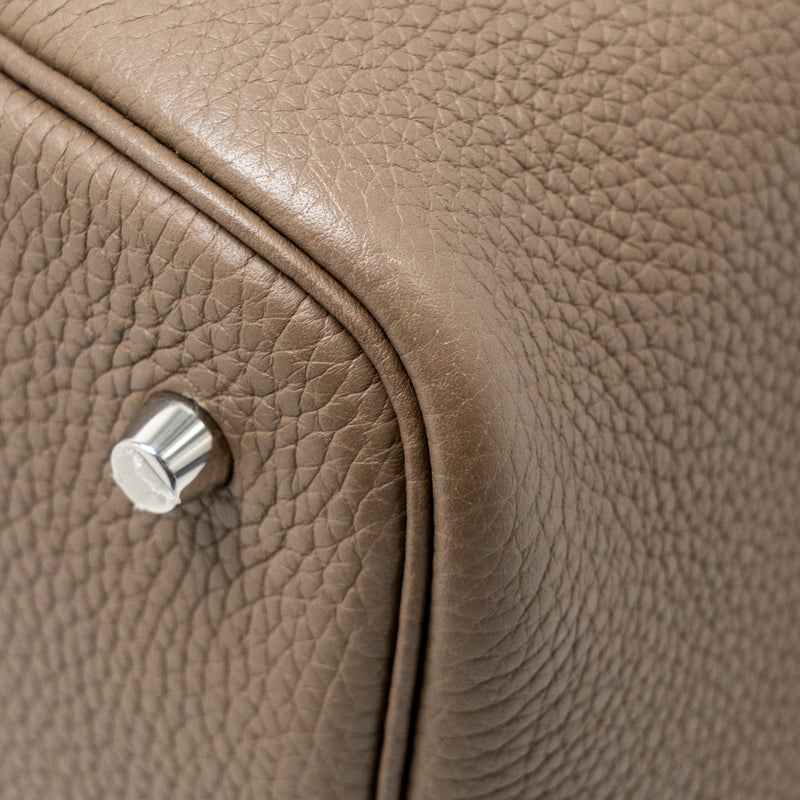 Hermes Picotin 22 Lock Bag Clemence Etoupe SHW Stamp D
