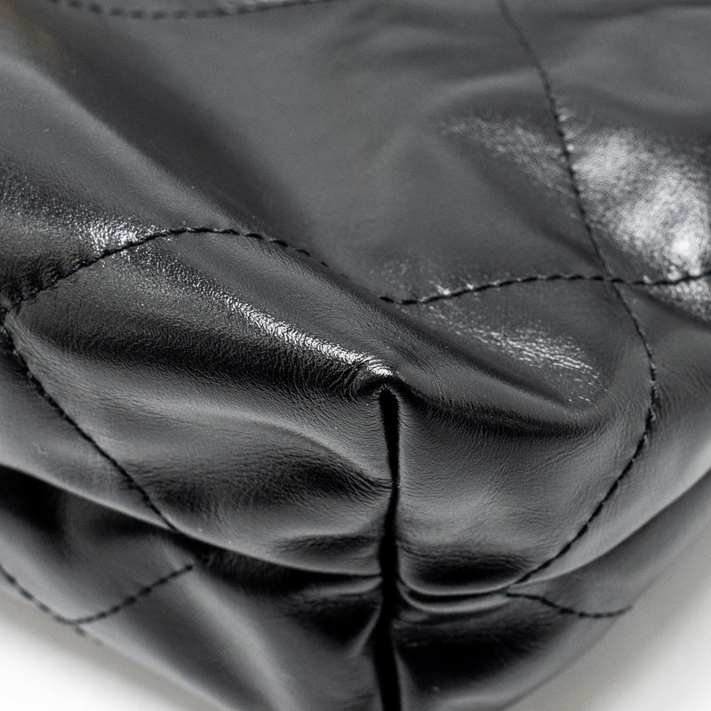Chanel Small 22 Bag Shiny Calfskin BLACK GHW (Microchip)