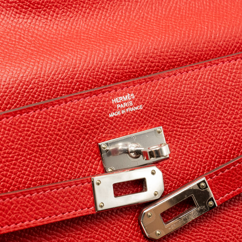 Hermes Kelly Long Wallet Epsom Red SHW