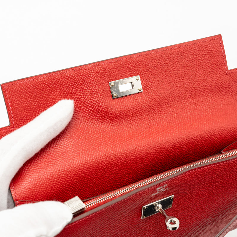 Hermes Kelly Long Wallet Epsom Red SHW