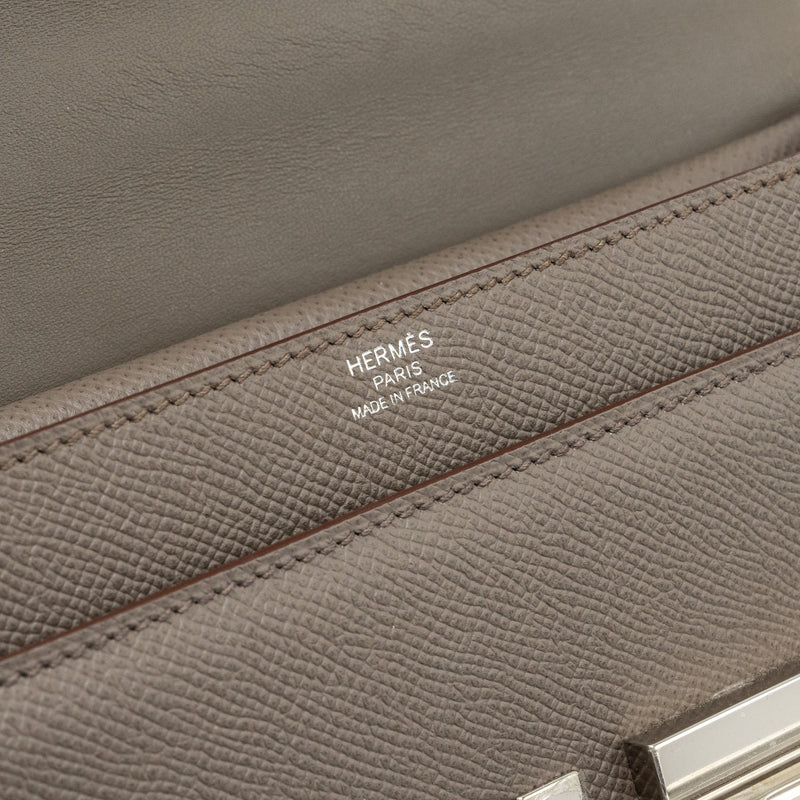 Hermes verrou 21 epsom gris etain SHW stamp X
