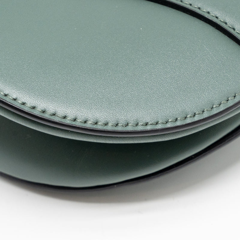 Dior Medium Saddle Bag Calfskin Dark Green GHW
