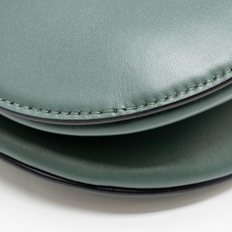 Dior Medium Saddle Bag Calfskin Dark Green GHW