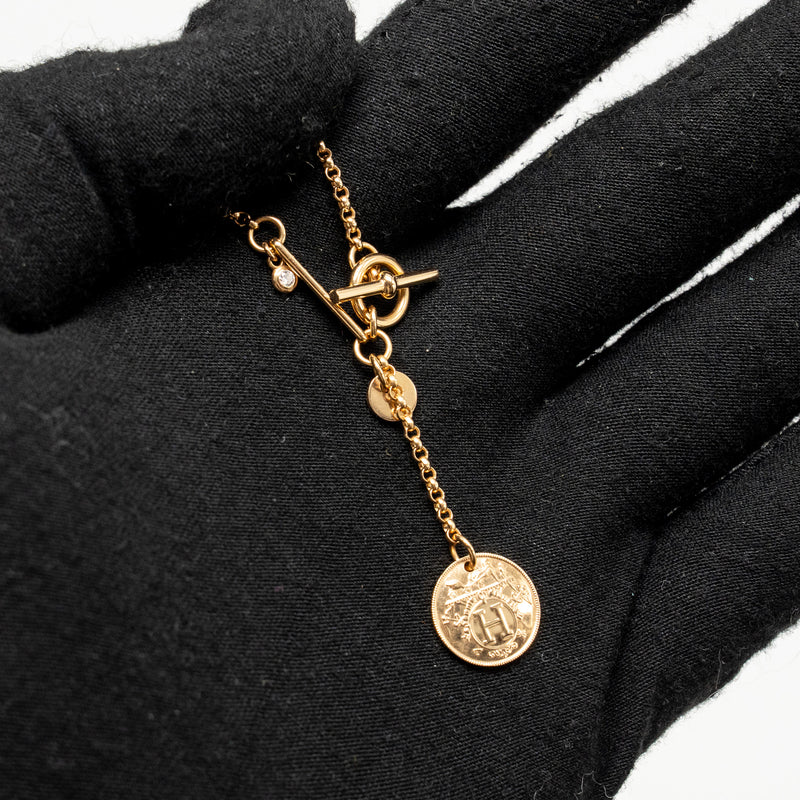 Hermes Ex-Libris pendant small model rose gold
