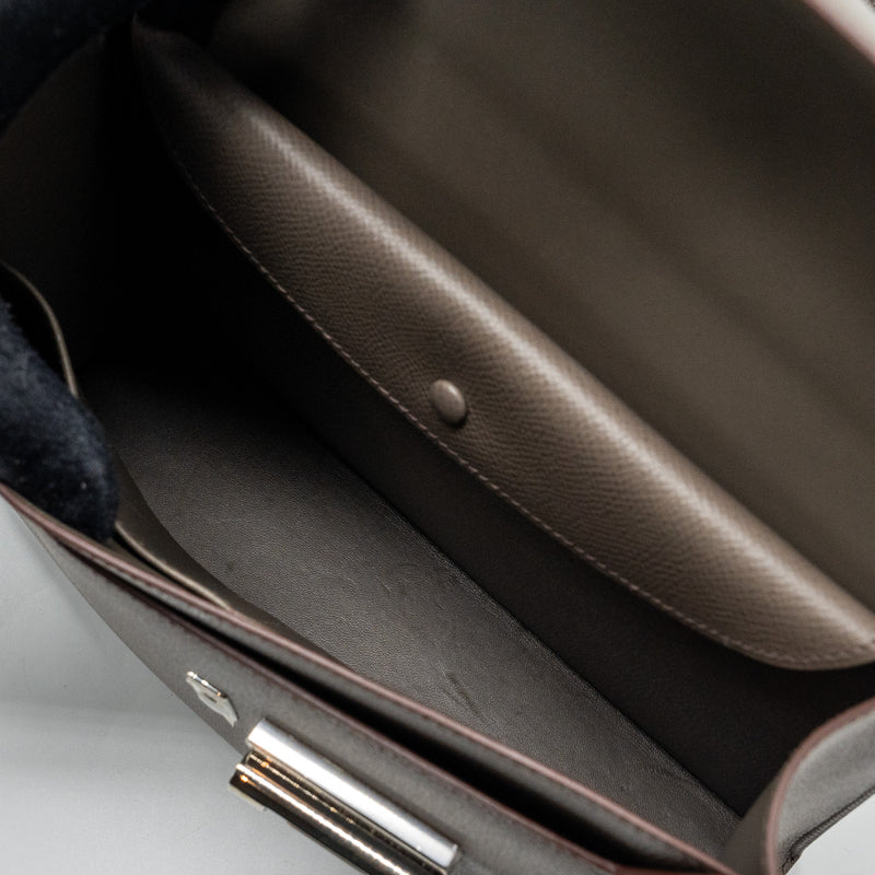Hermes verrou 21 epsom gris etain SHW stamp X