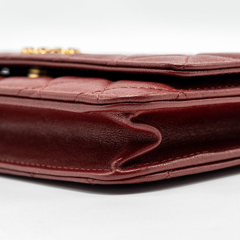 Chanel Wallet on Chain Lambskin Burgundy GHW