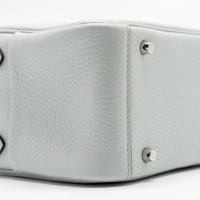 Hermes Mini Lindy Clemence Blue Pale SHW Stamp W