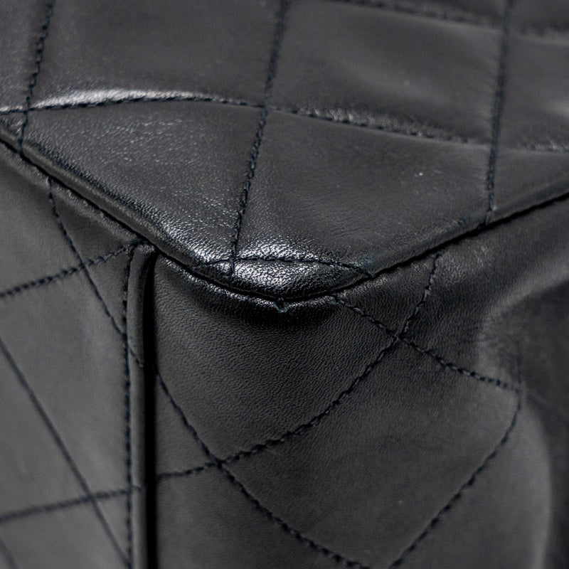 Chanel Vintage Classic Flap Jumbo Bag Calfskin Black GHW