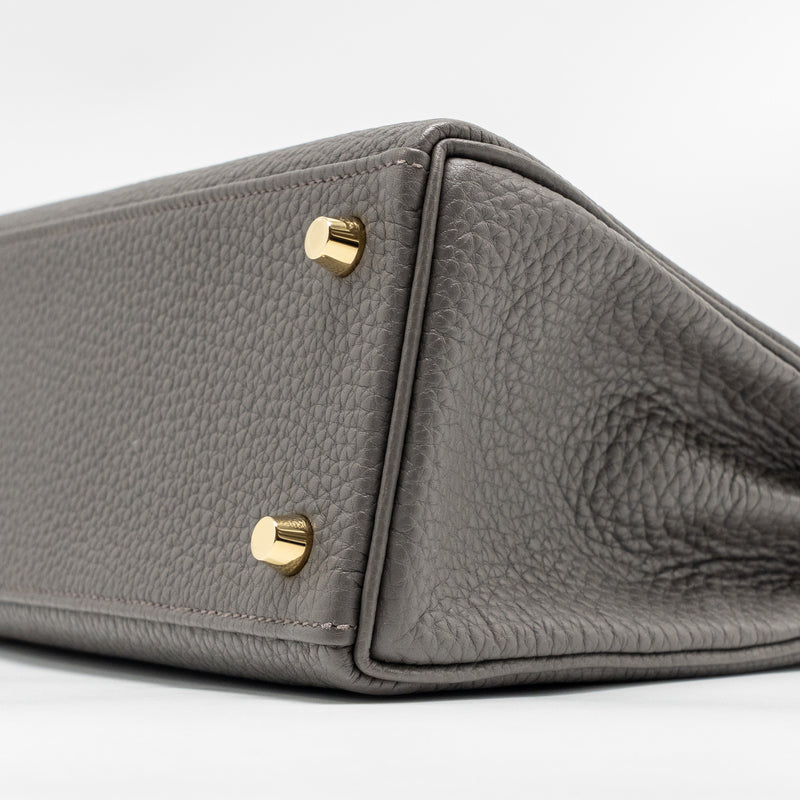 Hermes Kelly 25 togo gris etain GHW stamp Y